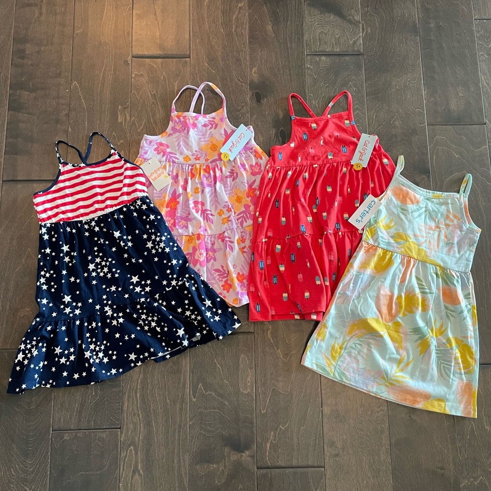 4 Sundresses Size 5/5T BRAND NEW WITH TAGS☀️☀️☀️
